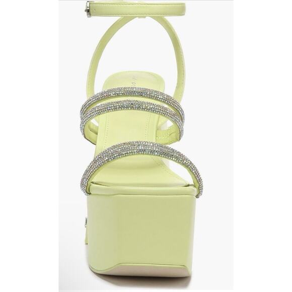 Circus NY by Sam Edelman Mila Jewel 8 M Lime Green Platform Sandals Crystals - Picture 5 of 5
